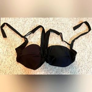 Black twist bikini top